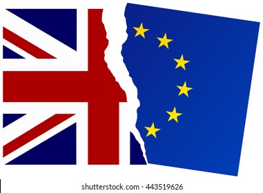 United Kingdom exit from the European Union. Election or referendum in Great Britain. Brexit.