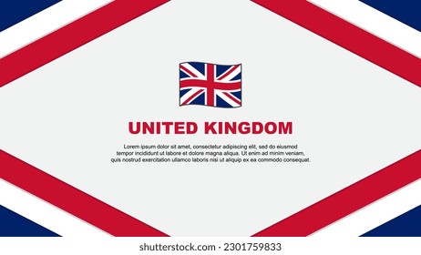 United Kingdom Flag Abstract Background Design Template. United Kingdom Independence Day Banner Cartoon Vector Illustration. United Kingdom Template