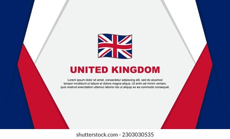 United Kingdom Flag Abstract Background Design Template. United Kingdom Independence Day Banner Cartoon Vector Illustration. United Kingdom Background