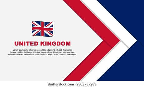 United Kingdom Flag Abstract Background Design Template. United Kingdom Independence Day Banner Cartoon Vector Illustration. United Kingdom Cartoon