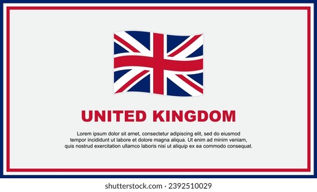 United Kingdom Flag Abstract Background Design Template. United Kingdom Independence Day Banner Social Media Vector Illustration. United Kingdom Banner