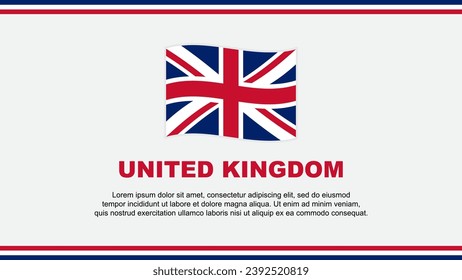United Kingdom Flag Abstract Background Design Template. United Kingdom Independence Day Banner Social Media Vector Illustration. United Kingdom Design