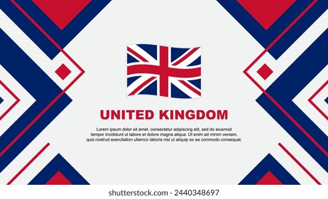 United Kingdom Flag Abstract Background Design Template. United Kingdom Independence Day Banner Wallpaper Vector Illustration. United Kingdom Illustration