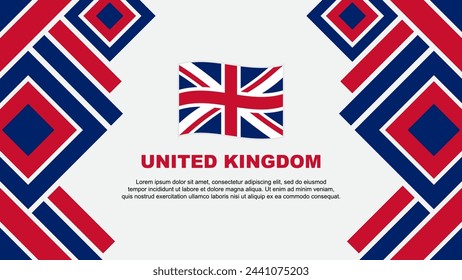 United Kingdom Flag Abstract Background Design Template. United Kingdom Independence Day Banner Wallpaper Vector Illustration. United Kingdom