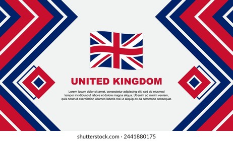 United Kingdom Flag Abstract Background Design Template. United Kingdom Independence Day Banner Wallpaper Vector Illustration. United Kingdom Design