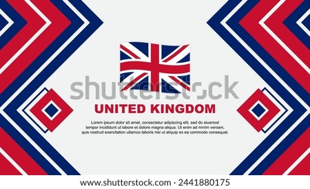 United Kingdom Flag Abstract Background Design Template. United Kingdom Independence Day Banner Wallpaper Vector Illustration. United Kingdom Design