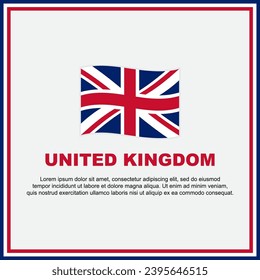United Kingdom Flag Background Design Template. United Kingdom Independence Day Banner Social Media Post. United Kingdom Banner