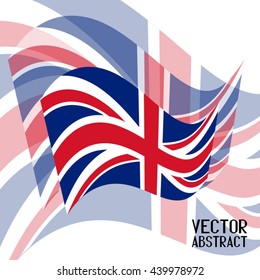 United Kingdom Flag. British Poster. Vector Illustration