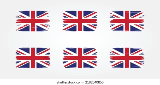 United Kingdom Flag Brush Collection. National Flag