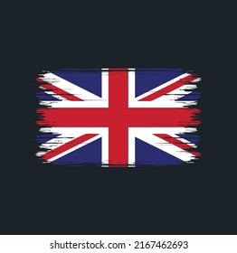 United Kingdom Flag Brush Strokes. National Flag