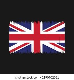 United Kingdom Flag Brush Strokes. National Flag