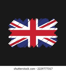 United Kingdom Flag Brush Vector Illustration