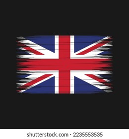 United Kingdom Flag Brush Vector Illustration