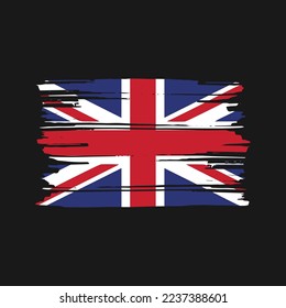 United Kingdom Flag Brush Vector Illustration