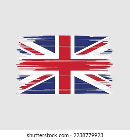 Ilustración del vector de pincel de bandera del Reino Unido