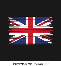 United Kingdom Flag Brush Vector Illustration