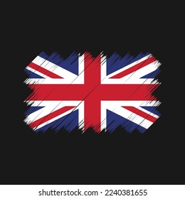 United Kingdom Flag Brush Vector Illustration