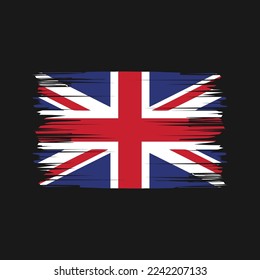 United Kingdom Flag Brush Vector Illustration