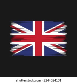 United Kingdom Flag Brush Vector Illustration