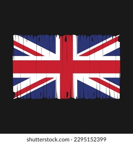 United Kingdom Flag Brush Vector Illustration