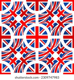 britisches Muster. Zeilenhintergrund. Vektorgrafik