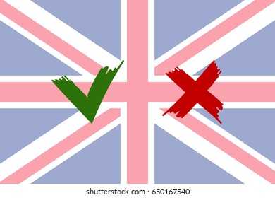 United Kingdom flag with check mark
