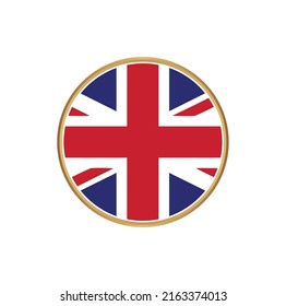 United Kingdom Flag with Circle Frame. National Flag