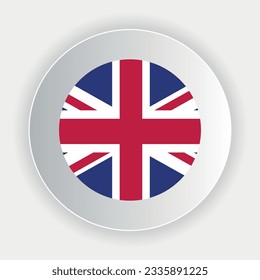 United kingdom flag in circle shape. official colors and proportions correctly. Vector illustration. eps 10.