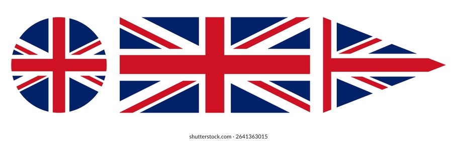 united kingdom flag, circle, triangle flag