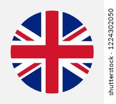 United Kingdom flag circle, Vector image and icon