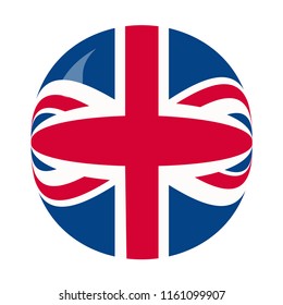 united kingdom flag circle vector illustration