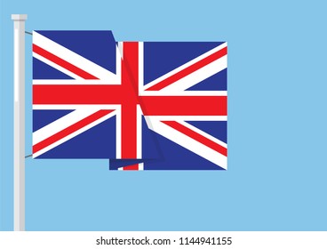 United kingdom flag with copyspace. Vector illustration