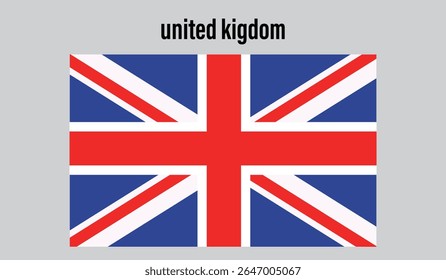 United Kingdom Flag design digital vector illustration
