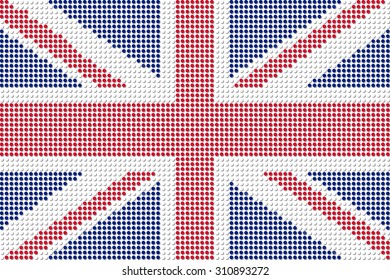 United Kingdom Flag Dot Vector