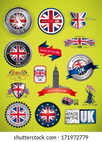 United Kingdom Flag, England Seals, Artwork (Vector)