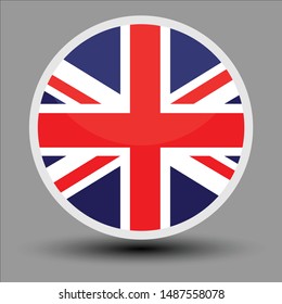 United Kingdom flag in the form of a circle, can be used for independence or other events