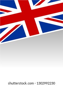United Kingdom flag frame background with empty space for your text.