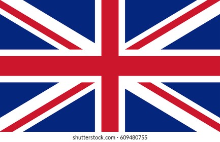 United Kingdom flag. Great Britain national symbol. British flag. Vector illustration.