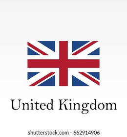 United Kingdom flag. Great Britain national symbol. British flag. Vector illustration.