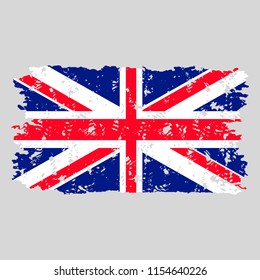 United kingdom flag grunge texture stamp. Vector uk britain, print texture scratched illustration