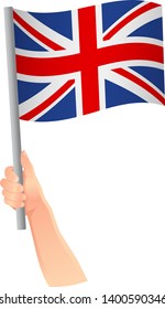 United Kingdom flag in hand icon