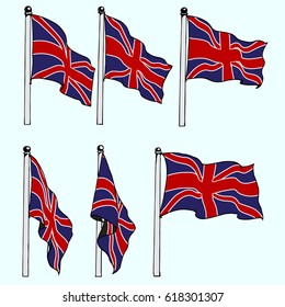United Kingdom flag hanging on pole