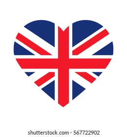 united kingdom flag heart svg