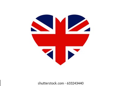 united kingdom flag heart svg