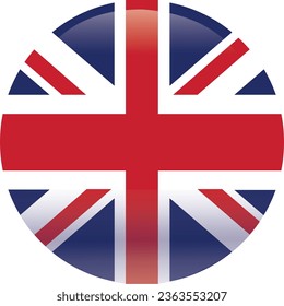 United Kingdom Flag High Resolution UK Flag Round Shining