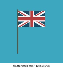 United Kingdom flag icon in flat design. Independence day or National day holiday concept.