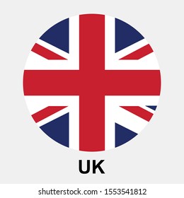 United Kingdom flag icon isolated vector illustration