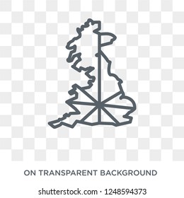 United Kingdom flag icon. Trendy flat vector United Kingdom flag icon on transparent background from Country Flags collection. High quality filled United Kingdom flag symbol use for web and mobile