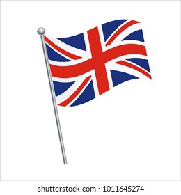 United Kingdom Flag Icon vector illustration.