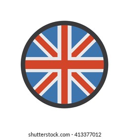 United Kingdom Flag Illustration - Flat Icon